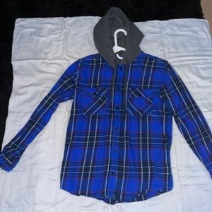 Flannel Hoodie Combo No Boundaries Button Up